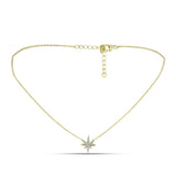 Cruce Colier din Argint 925 Placat cu Aur ( 3.03 grame ) cu Diamant Alb 0.11 Carate