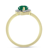 Inel din Argint 925 Placat cu Aur ( 2.83 grame ) cu Agat Verde și Topaz Alb 1.66 Carate