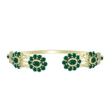 Brățară din Argint 925 Placat cu Aur ( 11.83 grame ) cu Agat Verde 5.52 Carate
