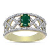 Inel din Argint 925 Placat cu Aur ( 4.6 grame ) cu Agat Verde și Topaz Alb 1.48 Carate