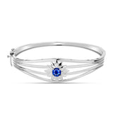 Brățară din Argint 925 ( 17.43 grame ) cu Safir Albastru Australian 1.11 Carate