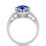 Inel din Argint 925 ( 5.06 grame ) cu Safir Albastru Australian 4.88 Carate