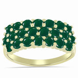 Inel din Argint 925 Placat cu Aur ( 4.35 grame ) cu Agat Verde 2.45 Carate