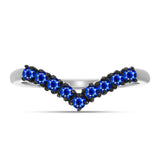 Inel din Argint 925 ( 2 grame ) cu Safir Albastru Australian 0.5 Carate