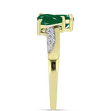 Inel din Argint 925 Placat cu Aur ( 2.78 grame ) cu Agat Verde și Topaz Alb 1.39 Carate