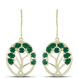 Cercei din Argint 925 Placat cu Aur ( 4.27 grame ) cu Agat Verde 2.39 Carate