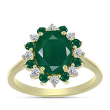 Inel din Argint 925 Placat cu Aur ( 2.57 grame ) cu Agat Verde 2.81 Carate