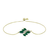 Brățară din Argint 925 Placat cu Aur ( 3.96 grame ) cu Agat Verde 1.99 Carate
