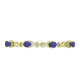 Brățară din Argint 925 Placat cu Aur ( 6.08 grame ) cu Drusă Violet 4.79 Carate
