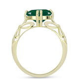 Inel din Argint 925 Placat cu Aur ( 3.04 grame ) cu Agat Verde 3.56 Carate