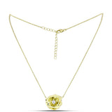 Colier din Argint 925 Placat cu Aur ( 7.32 grame ) cu Diamant Alb 0.01 Carate