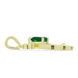 Pandantiv din Argint 925 Placat cu Aur ( 1.67 grame ) cu Agat Verde 0.63 Carate