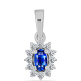 Set din Argint 925 ( 4.52 grame ) cu Safir Albastru Australian și Topaz Alb 2.23 Carate ( Cercei+Inel+Pandantiv )