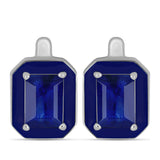 Cercei din Argint 925 ( 3.43 grame ) cu Safir Albastru Australian 2.78 Carate