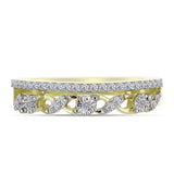 Inel din Argint 925 Placat cu Aur ( 2.84 grame ) cu Diamant Alb și Topaz Alb 0.3 Carate