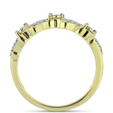 Inel din Argint 925 Placat cu Aur ( 2.84 grame ) cu Diamant Alb și Topaz Alb 0.3 Carate