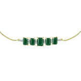 Brățară din Argint 925 Placat cu Aur ( 4.09 grame ) cu Agat Verde 3.22 Carate
