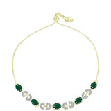 Brățară din Argint 925 Placat cu Aur ( 5.89 grame ) cu Agat Verde și Topaz Alb 3.83 Carate