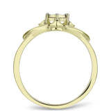 Inel din Argint 925 Placat cu Aur ( 1.84 grame ) cu Diamant Alb 0.01 Carate