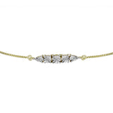 Brățară din Argint 925 Placat cu Aur ( 3.06 grame ) cu Diamant Alb 0.04 Carate