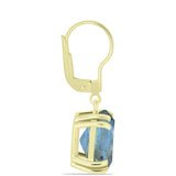 Cercei din Argint 925 Placat cu Aur ( 2.93 grame ) cu Labradorit 10.43 Carate
