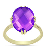 Inel din Argint 925 Placat cu Aur ( 2.76 grame ) cu Agat Violet 7.36 Carate