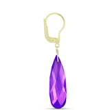 Cercei din Argint 925 Placat cu Aur ( 1.03 grame ) cu Agat Violet 24.94 Carate