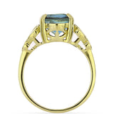Inel din Argint 925 Placat cu Aur ( 4.65 grame ) cu Labradorit 6.55 Carate