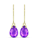 Cercei din Argint 925 Placat cu Aur ( 1.76 grame ) cu Agat Violet 3.51 Carate