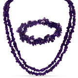 Set din Pepită ( 74.97 grame ) cu Agat Violet 374.83 Carate ( Colier+Brățară )