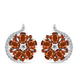 Cercei din Argint 925 ( 4.08 grame ) cu Citrin Madeira și Topaz Alb 3.16 Carate