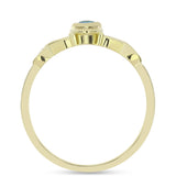 Inel din Argint 925 Placat cu Aur ( 1.76 grame ) cu Labradorit 0.2 Carate