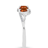 Inel din Argint 925 ( 2.54 grame ) cu Citrin Madeira și Topaz Alb 0.99 Carate