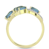 Inel din Argint 925 Placat cu Aur ( 2.72 grame ) cu Labradorit 1.76 Carate