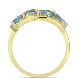 Inel din Argint 925 Placat cu Aur ( 2.7 grame ) cu Labradorit 1.53 Carate