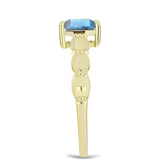 Inel din Argint 925 Placat cu Aur ( 2.44 grame ) cu Labradorit 0.99 Carate