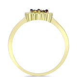 Inel din Argint 925 Placat cu Aur ( 2.49 grame ) cu Diamant Albastru 0.01 Carate