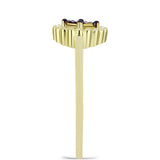 Inel din Argint 925 Placat cu Aur ( 2.49 grame ) cu Diamant Albastru 0.01 Carate