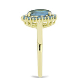 Inel din Argint 925 Placat cu Aur ( 2.71 grame ) cu Labradorit 2.13 Carate