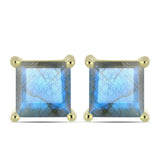 Cercei din Argint 925 Placat cu Aur ( 1.53 grame ) cu Labradorit 1.98 Carate
