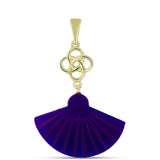 Pandantiv din Argint 925 Placat cu Aur ( 0.95 grame ) cu Agat Violet 11.5 Carate