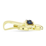 Pandantiv din Argint 925 Placat cu Aur ( 2.58 grame ) cu Diamant Albastru 0.02 Carate