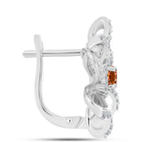 Cercei din Argint 925 ( 6.42 grame ) cu Citrin Madeira și Topaz Alb 1.51 Carate