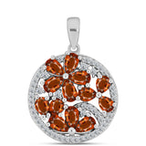 Pandantiv din Argint 925 ( 2.78 grame ) cu Citrin Madeira și Topaz Alb 2.66 Carate