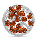 Inel din Argint 925 ( 4.17 grame ) cu Citrin Madeira și Topaz Alb 2.66 Carate