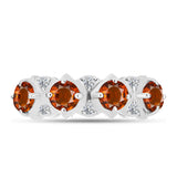 Inel din Argint 925 ( 2.03 grame ) cu Citrin Madeira și Topaz Alb 1.08 Carate