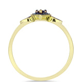Inel din Argint 925 Placat cu Aur ( 2.19 grame ) cu Diamant Albastru 0.18 Carate