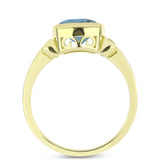 Inel din Argint 925 Placat cu Aur ( 3.42 grame ) cu Labradorit 1.96 Carate