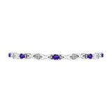 Brățară din Argint 925 ( 7.59 grame ) cu Ametist Marocan și Topaz Alb 2.38 Carate