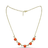 Colier din Argint 925 Placat cu Aur ( 6.11 grame ) cu Turcoaz Mohave și Topaz Alb 5.28 Carate